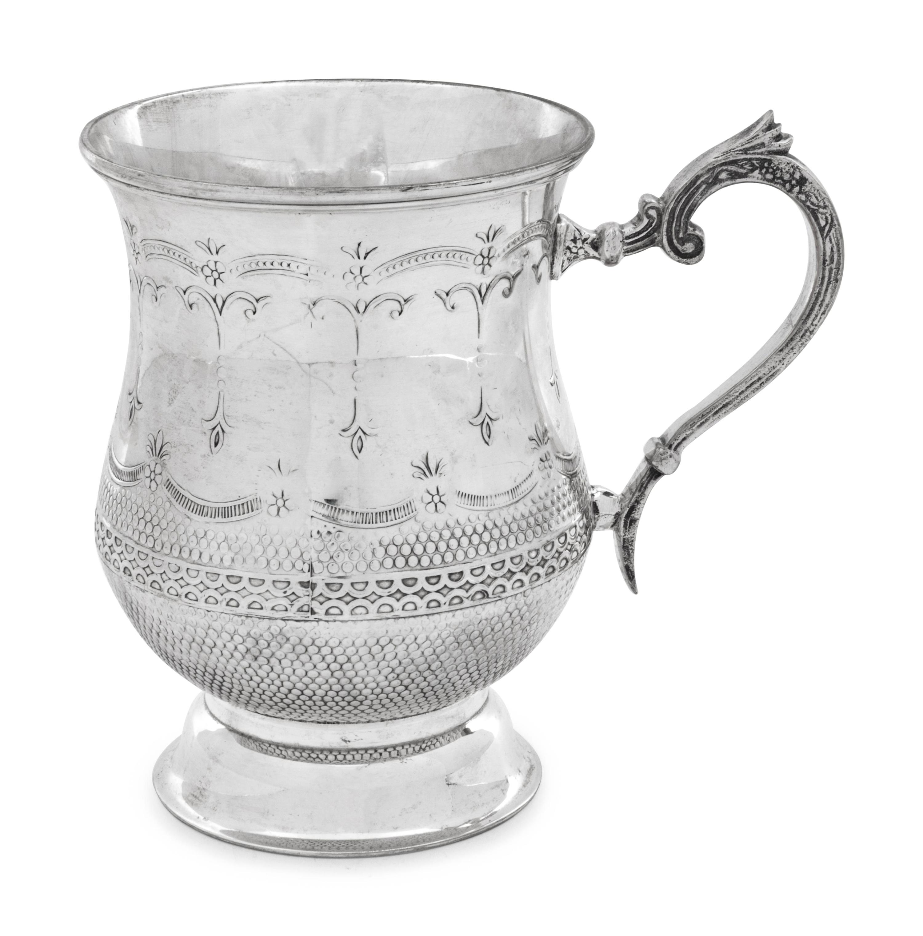 A Set of Twelve Silver-Plate Cups with Handles
