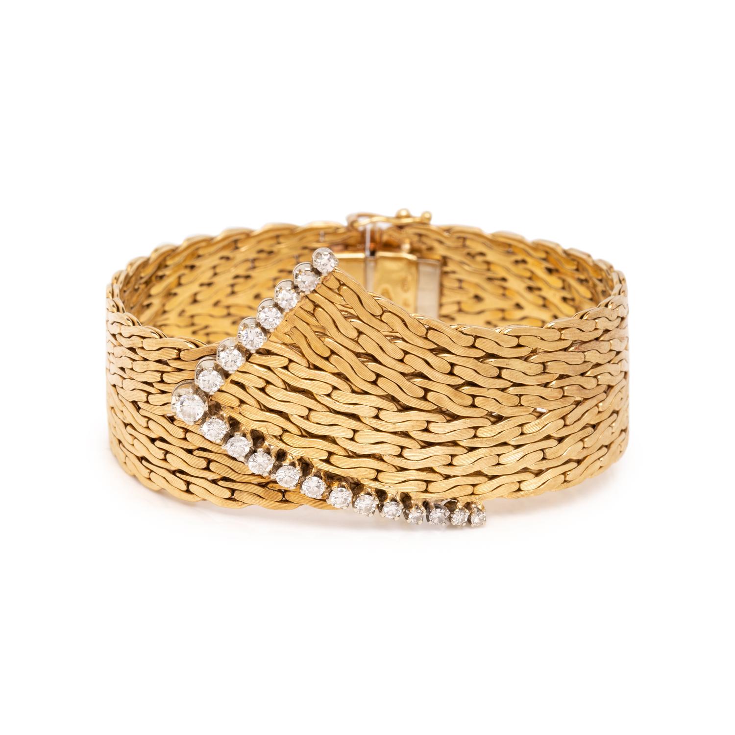 YELLOW GOLD AND DIAMOND BRACELET