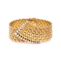 YELLOW GOLD AND DIAMOND BRACELET