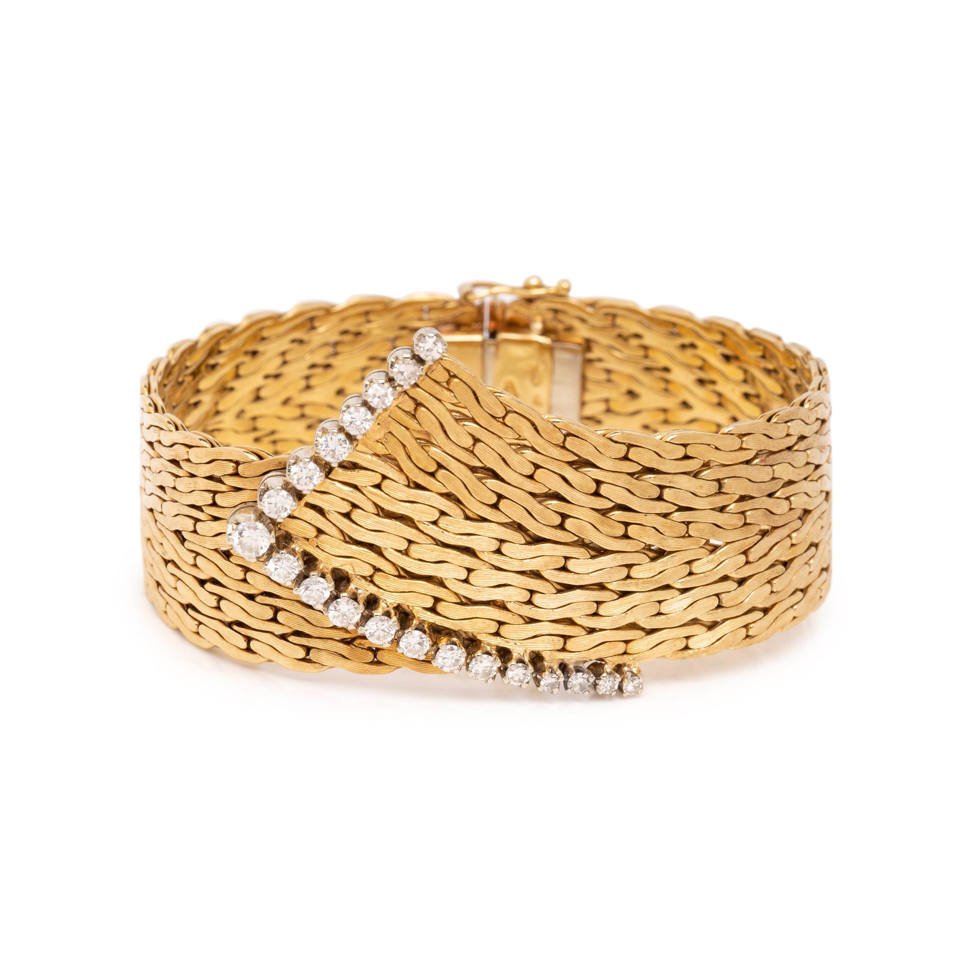 YELLOW GOLD AND DIAMOND BRACELET