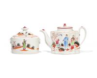 A New Hall Soft-Paste Porcelain Eight-Piece Tea Service
