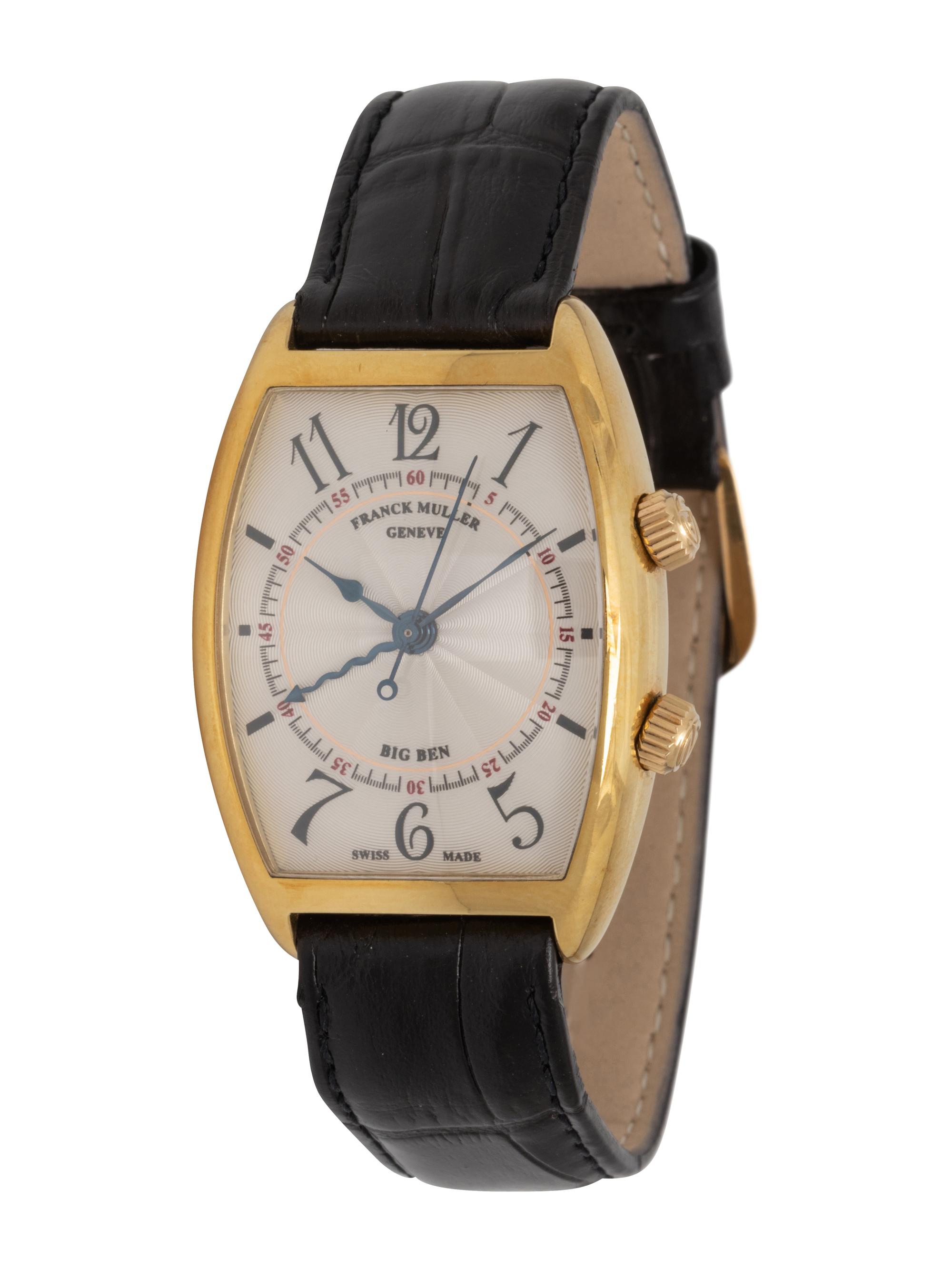 FRANCK MULLER, REF. 2852 AL 18K YELLOW GOLD TONNEAU 'BIG BEN' ALARM WATCH
