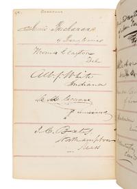 [TYLER, John (1790-1862) -- AUTOGRAPH ALBUM]. An autograph album, 1843, assembling more than 280 Senators and Congressmen, including three present, past or future Presidents.