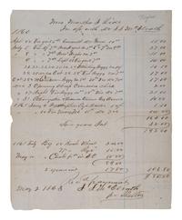 [ENSLAVEMENT]. 3 doctors' bills for medical services rendered, incl. to slaves during the Civil War.