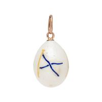 RUSSIAN, ST. PETERSBURG, ENAMEL EGG PENDANT
