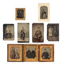 A Group of Nine Cased Images of Violin Players