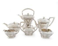 An American Silver Six-Piece Tea and Coffee Service — William B. Durgin Company, Concord, New Hampshire, Retailed by J.E. Caldwell, Philadelphia, in the Colfax Pattern