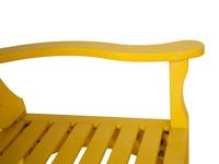 Two Yellow Painted Wood Garden Benches — 20TH CENTURY