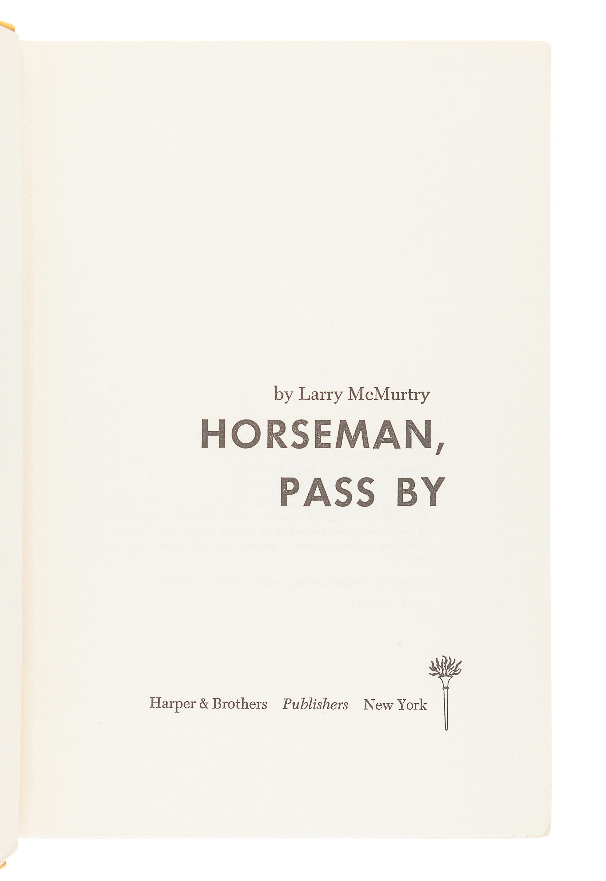 MCMURTRY, Larry (b. 1936). A group of FIRST EDITIIONS by McMurtry, comprising: