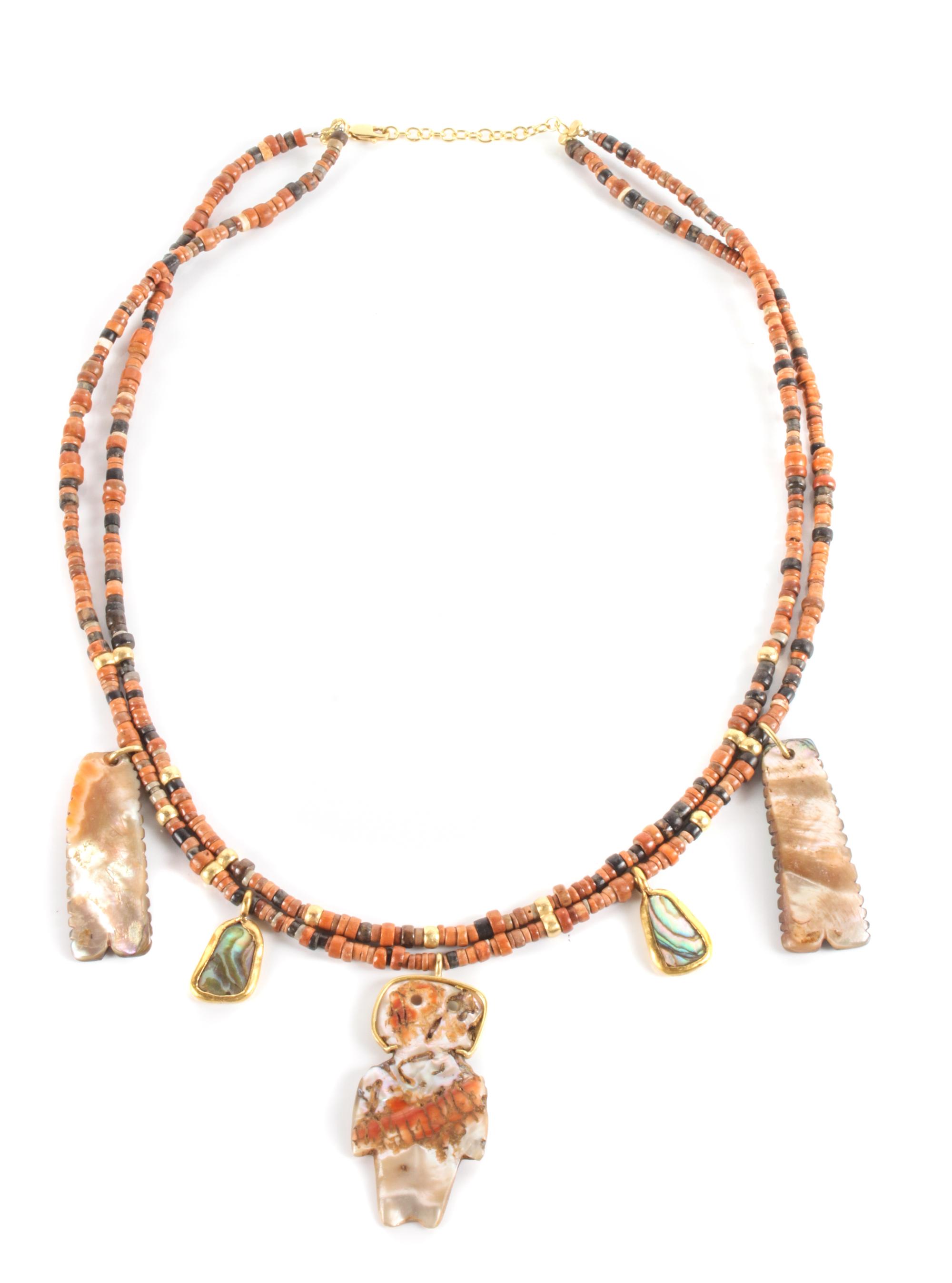 Attributed to Martha Struever (American, 1931–2017) Two Strand Necklace Length 16 inches