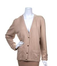 A Chanel Tan Cashmere Cardigan,