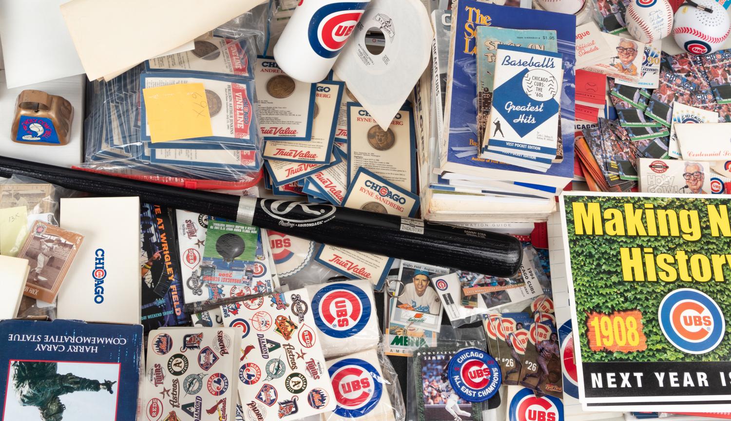 A Lifetime Collection of Assorted Chicago Cubs Memorabilia from Former Wrigley Field Head Scorekeeper,