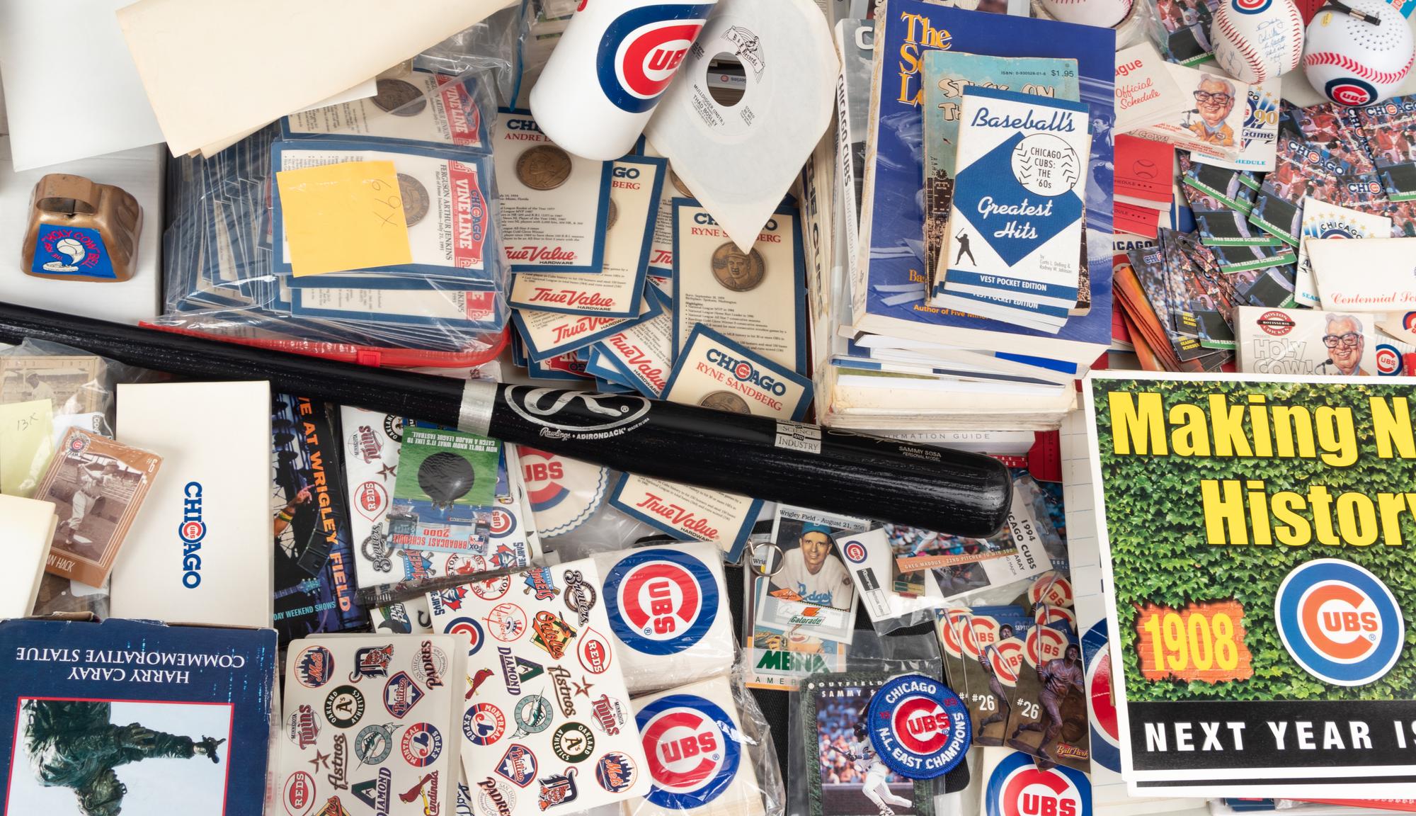 A Lifetime Collection of Assorted Chicago Cubs Memorabilia from Former Wrigley Field Head Scorekeeper,
