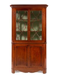 A George III Mahogany Corner Cabinet