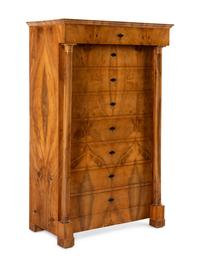 A Biedermeier Walnut Chiffonier