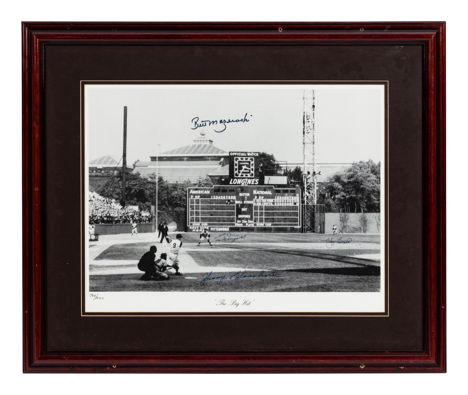 A Signed Autograph Photographic Print Depicting “The Big Hit” Formerly Displayed at Mike Ditka’s Restaurant