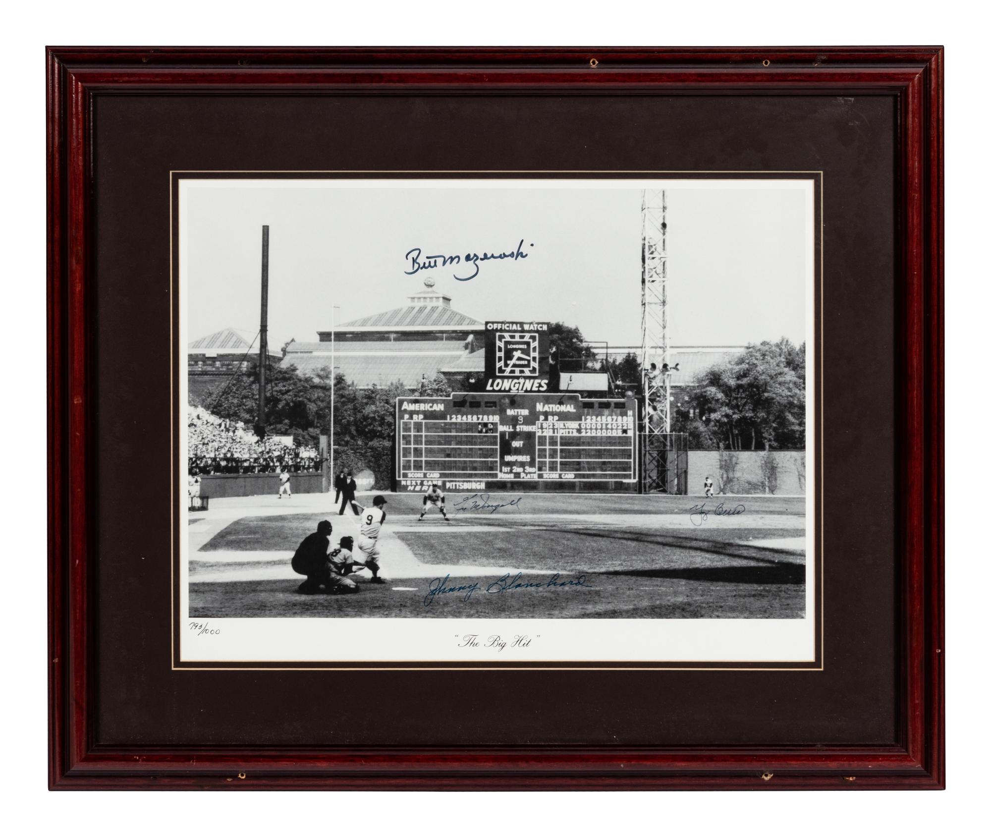 A Signed Autograph Photographic Print Depicting “The Big Hit” Formerly Displayed at Mike Ditka’s Restaurant