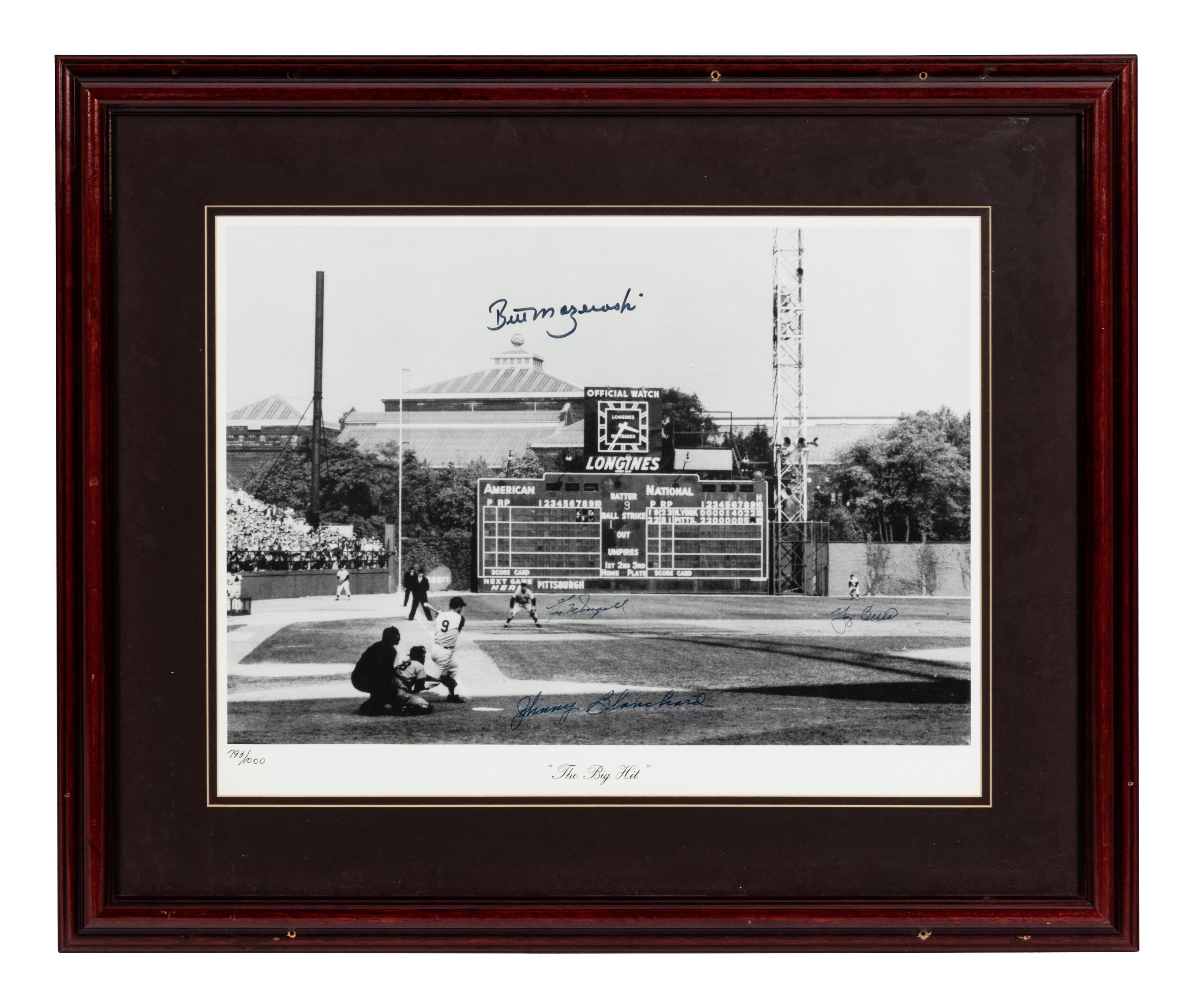 A Signed Autograph Photographic Print Depicting “The Big Hit” Formerly Displayed at Mike Ditka’s Restaurant