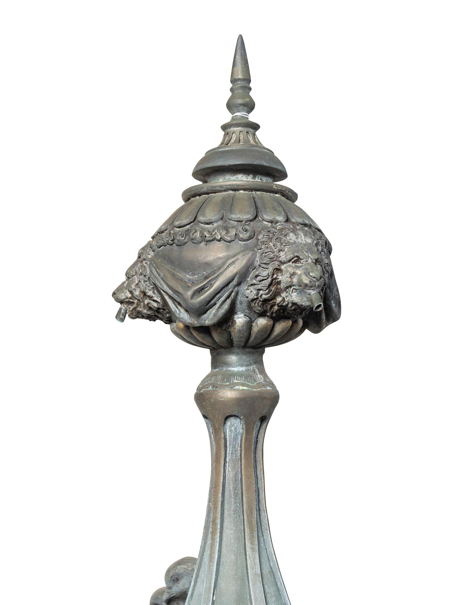 A Neoclassical Style Bronze Fountain