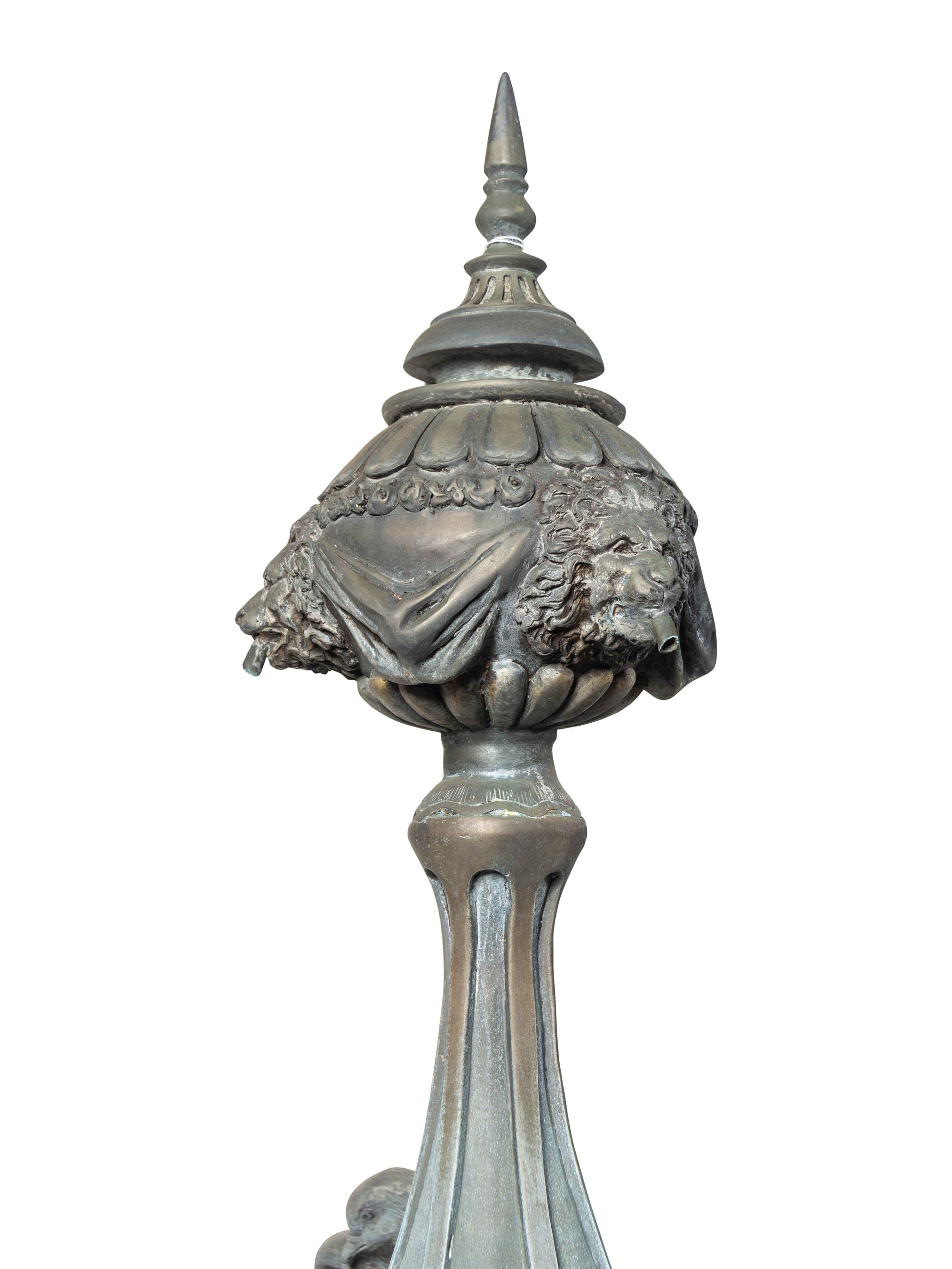 A Neoclassical Style Bronze Fountain