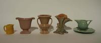 A Group of Six Haeger Pottery Articles Height of tallest 5 3/4 inches.