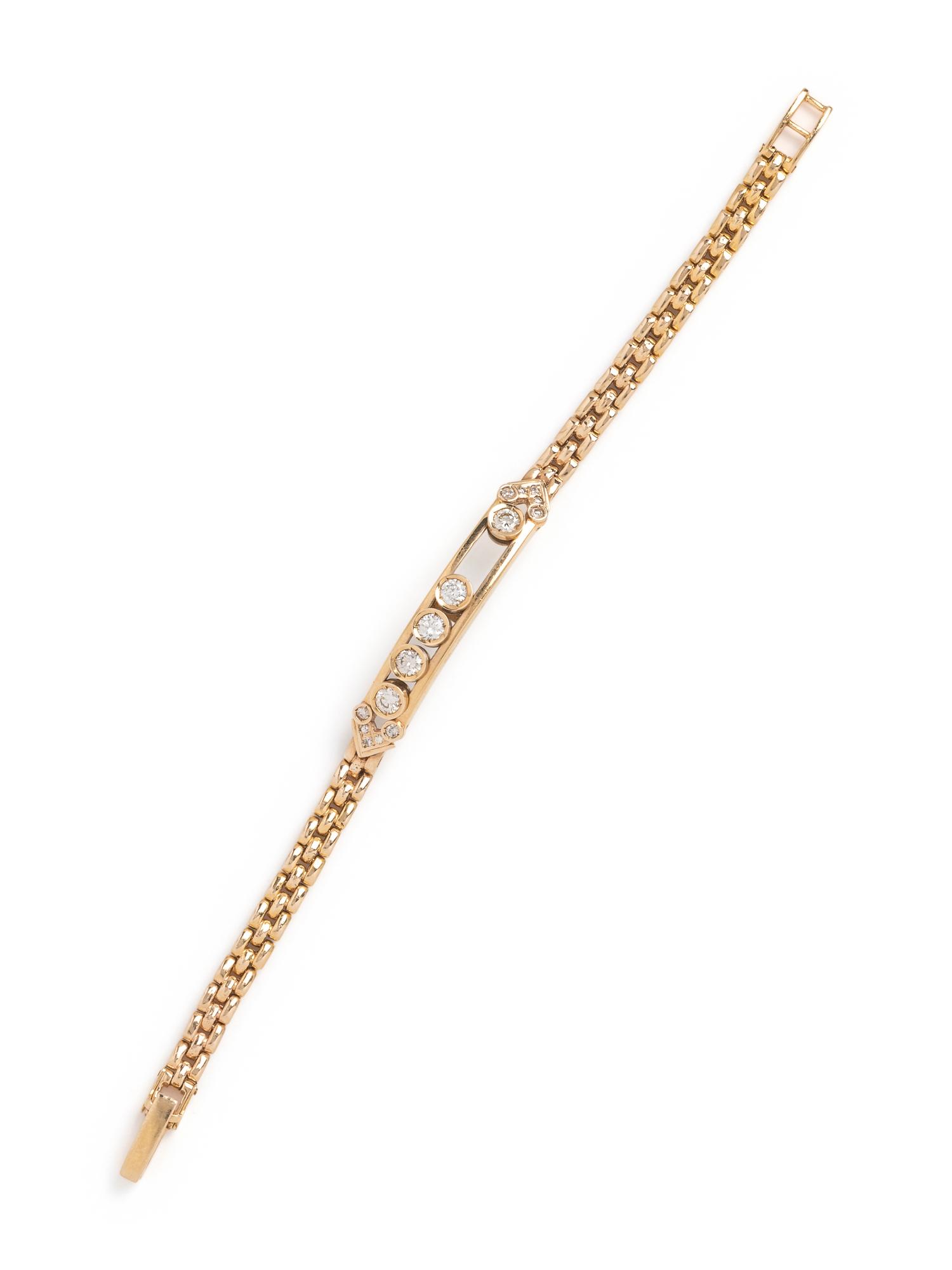 YELLOW GOLD AND DIAMOND BRACELET