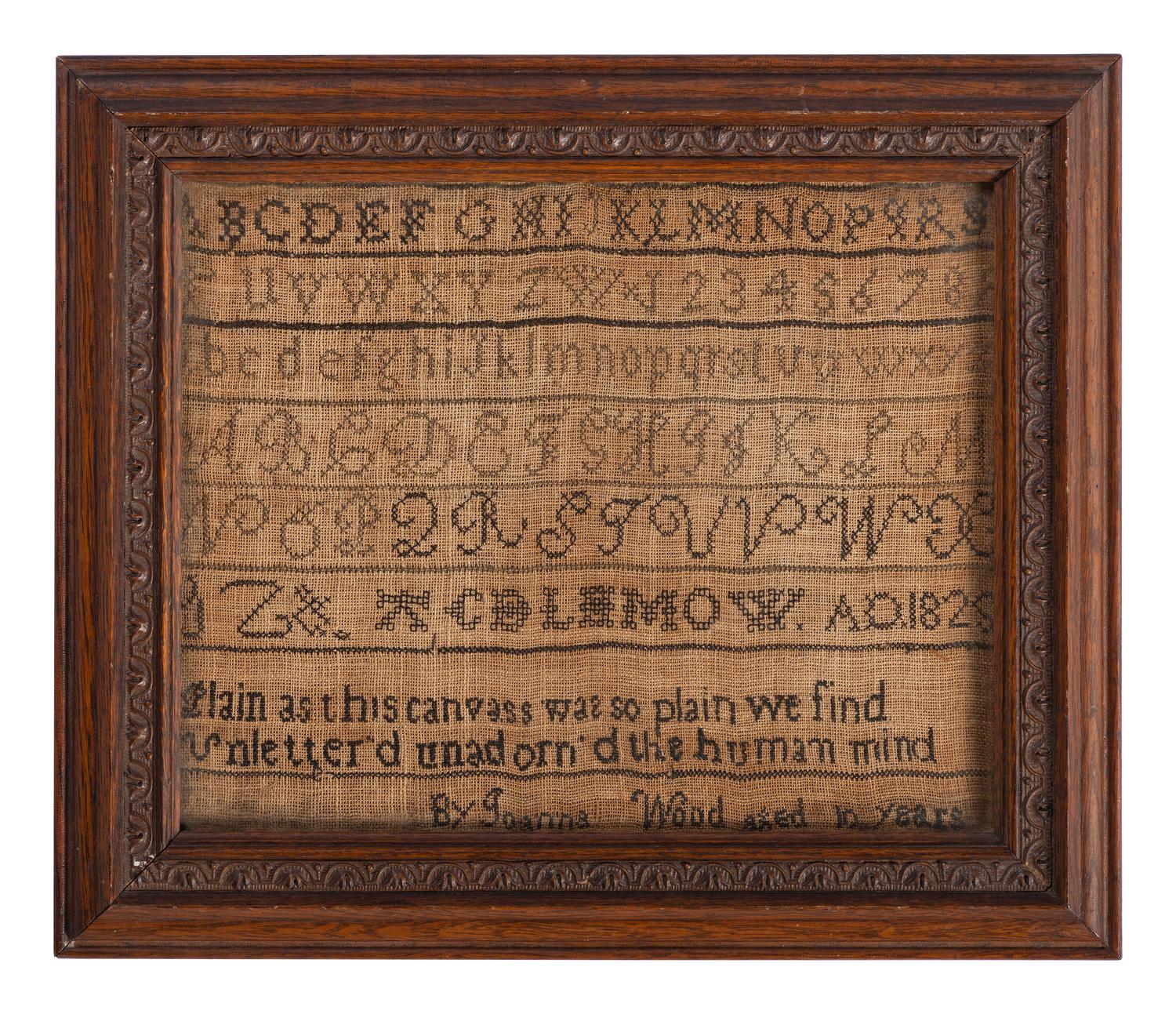 An English Needlework Alphabet Sampler