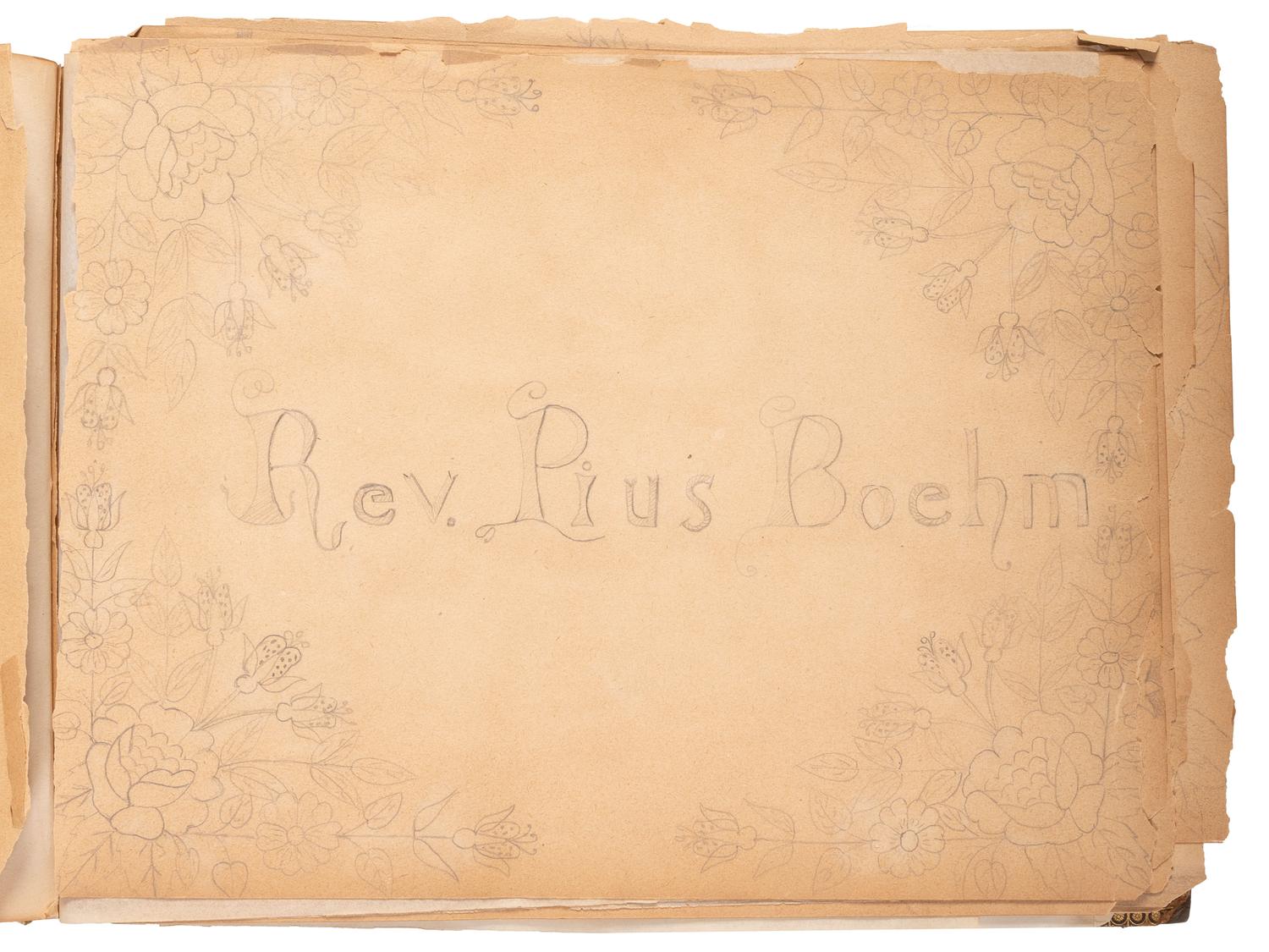 "Drawings Presented to Rev. Pius Boehm by His Little Indian Children." [Crow Creek Reservation, South Dakota.] 4 May 1899.