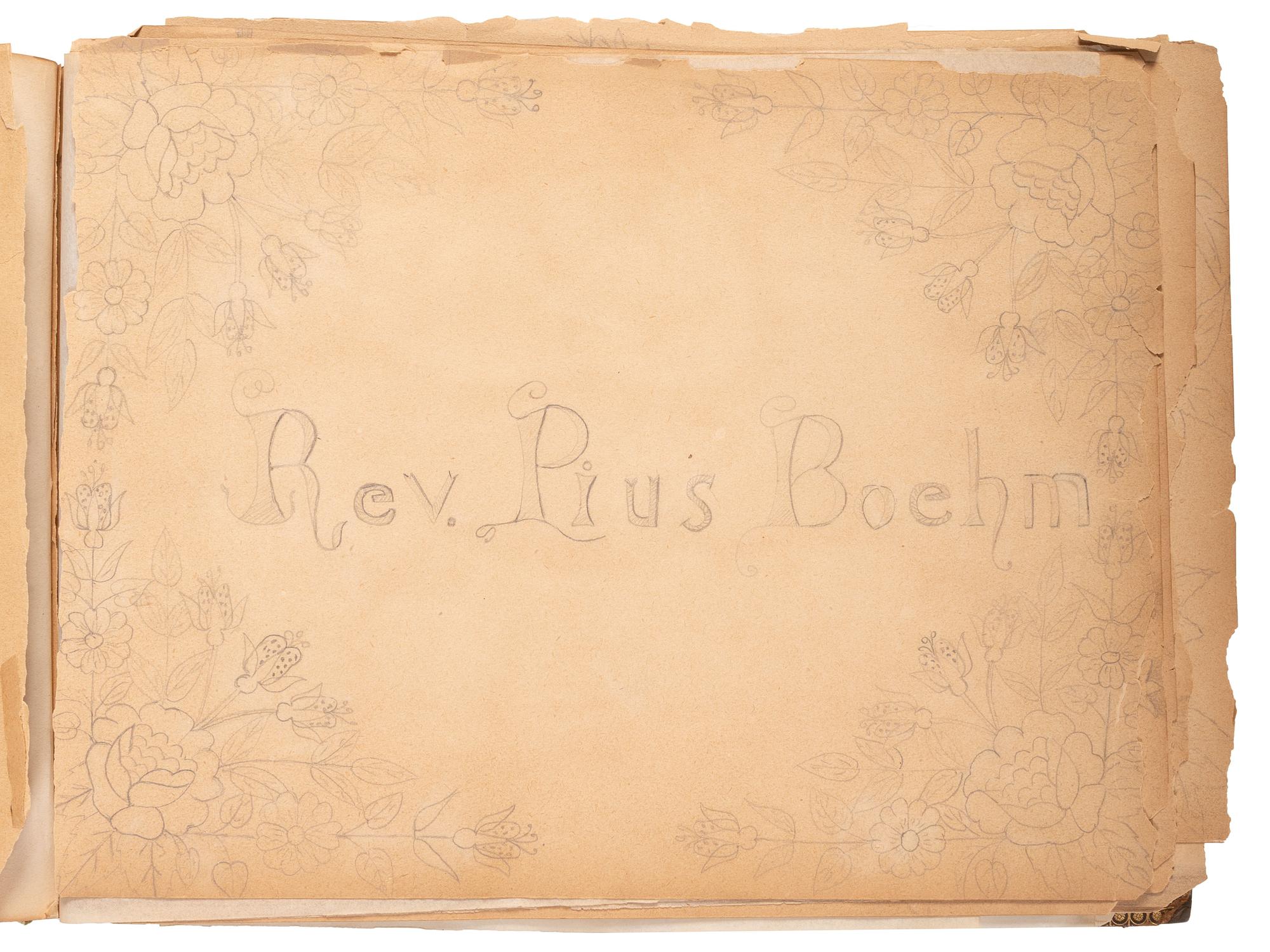 "Drawings Presented to Rev. Pius Boehm by His Little Indian Children." [Crow Creek Reservation, South Dakota.] 4 May 1899.