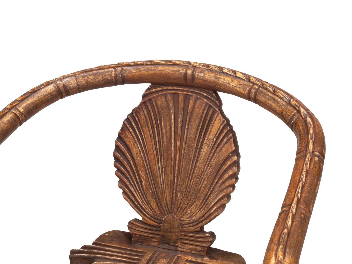 A Pair of Painted Wood “Grotto” Armchairs