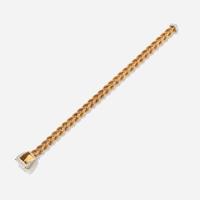 A bicolor gold and diamond bracelet
