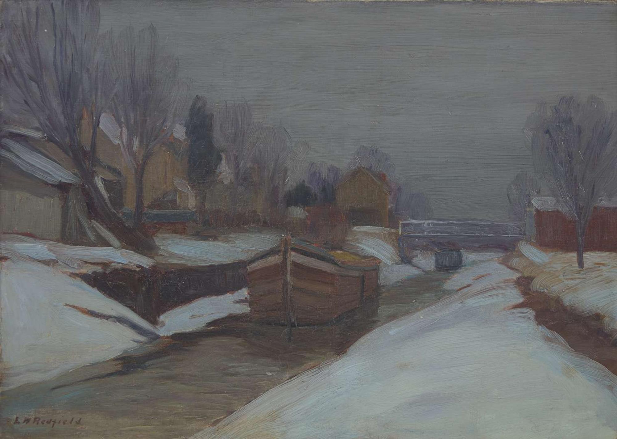 Edward Willis Redfield (American, 1869-1965) - The Canal in Winter