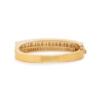 CHARLES KRYPELL, YELLOW GOLD AND DIAMOND BANGLE BRACELET