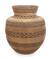 A Pima Fiber Basket Height 28 x diameter 14 inches.