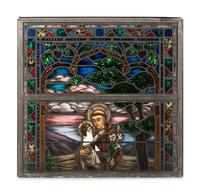 A Group of Eight Leaded Glass Windows