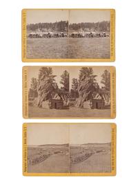 MORROW, Stanley J. (1843-1921), photographer. A group of 19 stereoviews from General Crook's Expedition and the Black Hills series, incl. reenactment of the 1876 "Starvation March."