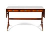 A Regency Style Inlaid Mahogany Sofa Table