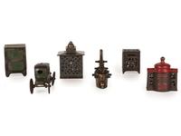 Six Cast Iron Still Banks
