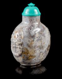 A 'Macaroni' Agate Snuff Bottle Height 1 7/8 inches. — OFFICIAL SCHOOL, 1760-1850