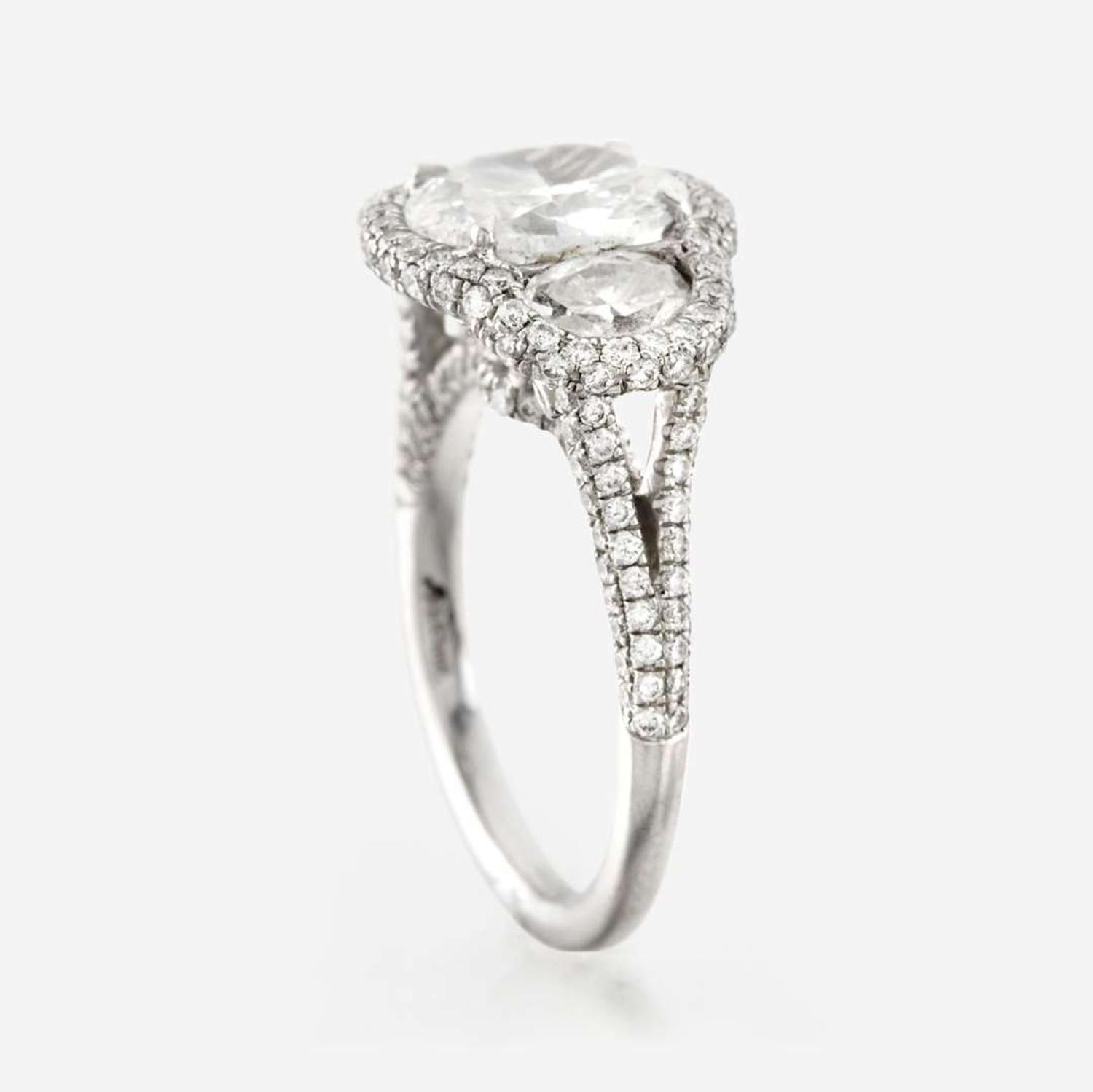 A diamond and platinum ring, JB Star