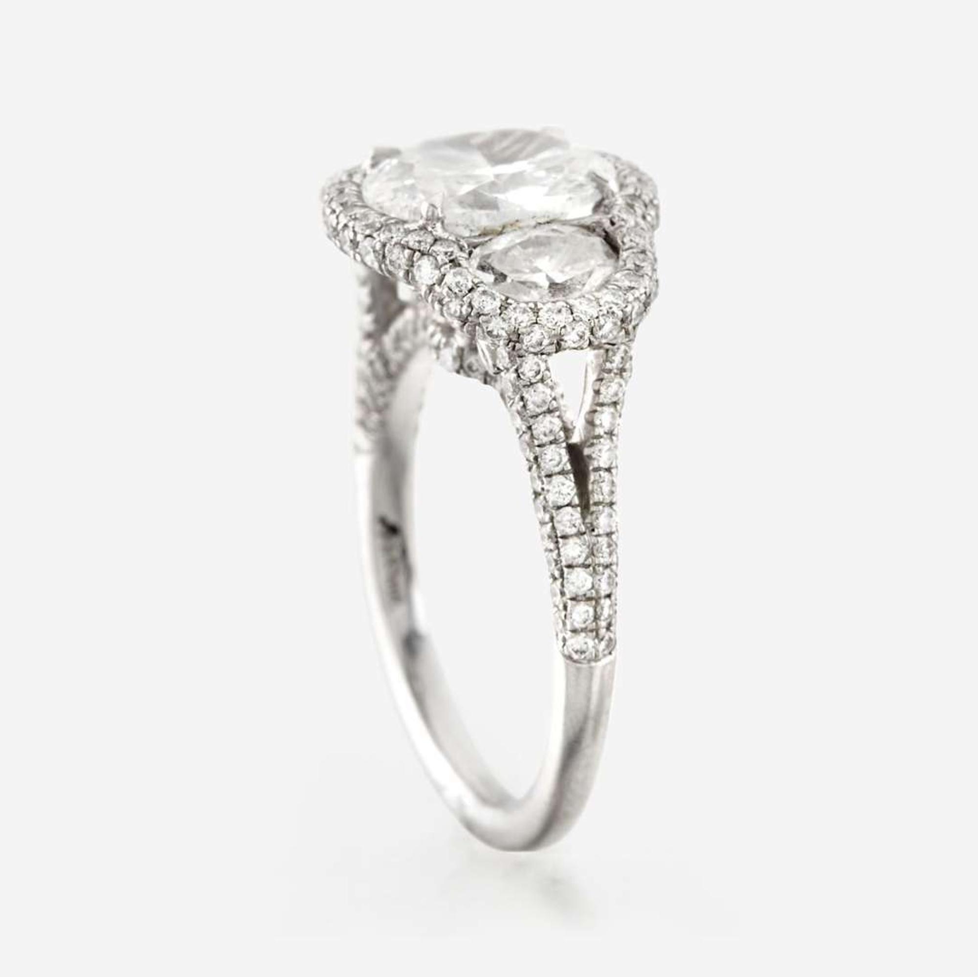A diamond and platinum ring, JB Star
