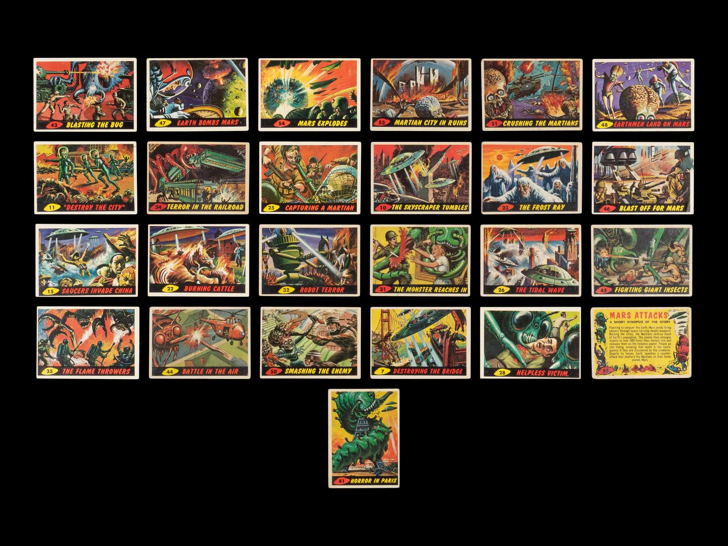 A Collection of 1962 Topps Mars Attacks Trading Cards