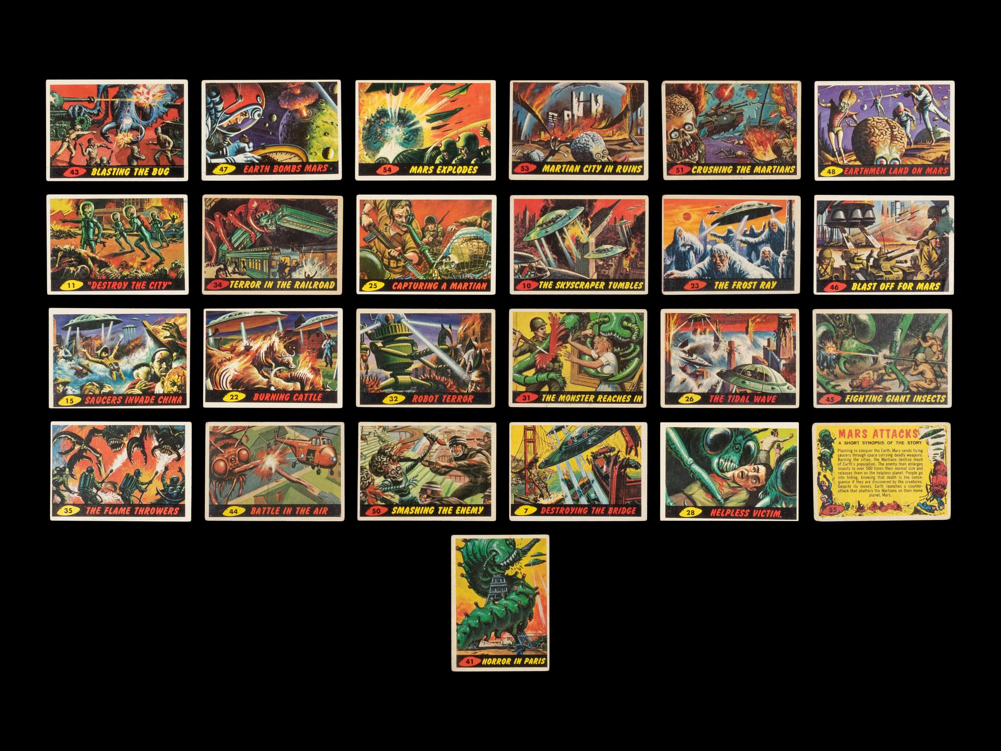 A Collection of 1962 Topps Mars Attacks Trading Cards