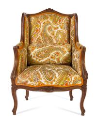 A French Provincial Wingback Bergere Height 41 inches. — 19TH/20TH CENTURY