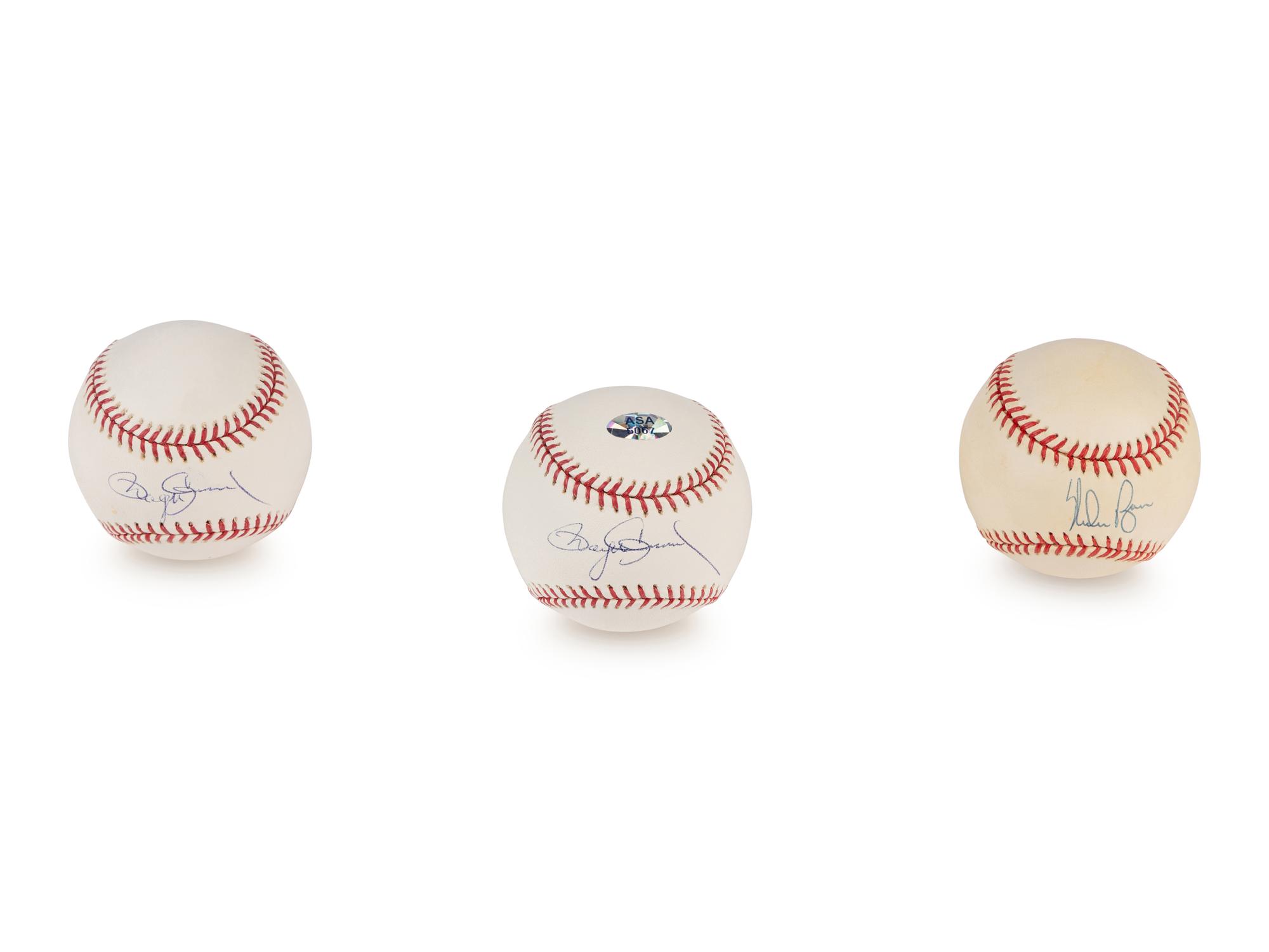 A Group of Texas Heat Single Signed Autograph Baseballs Featuring Nolan Ryan and Roger Clemens (Beckett Authentication Services Certified)