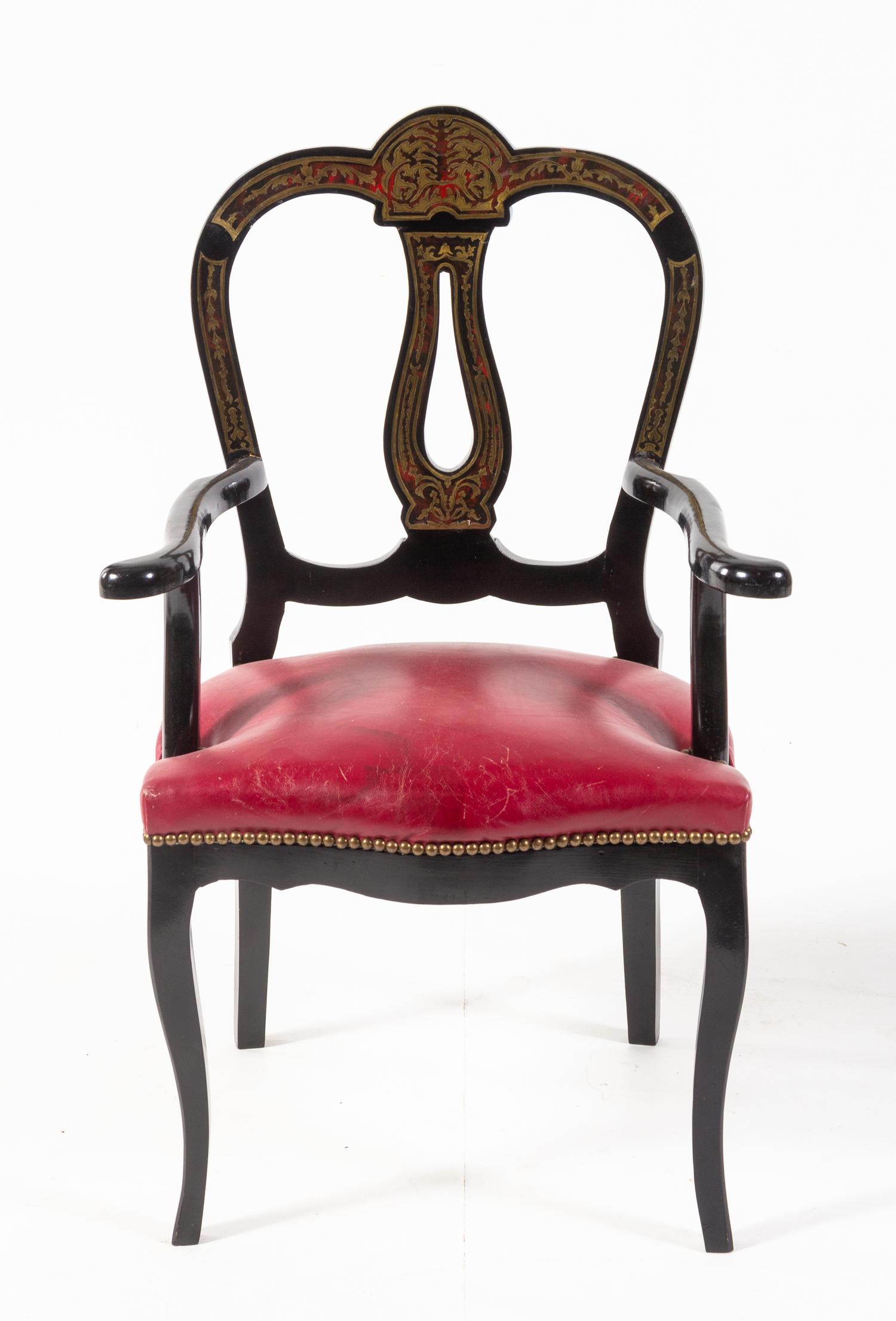 A Napoleon III Boulle Fauteuil