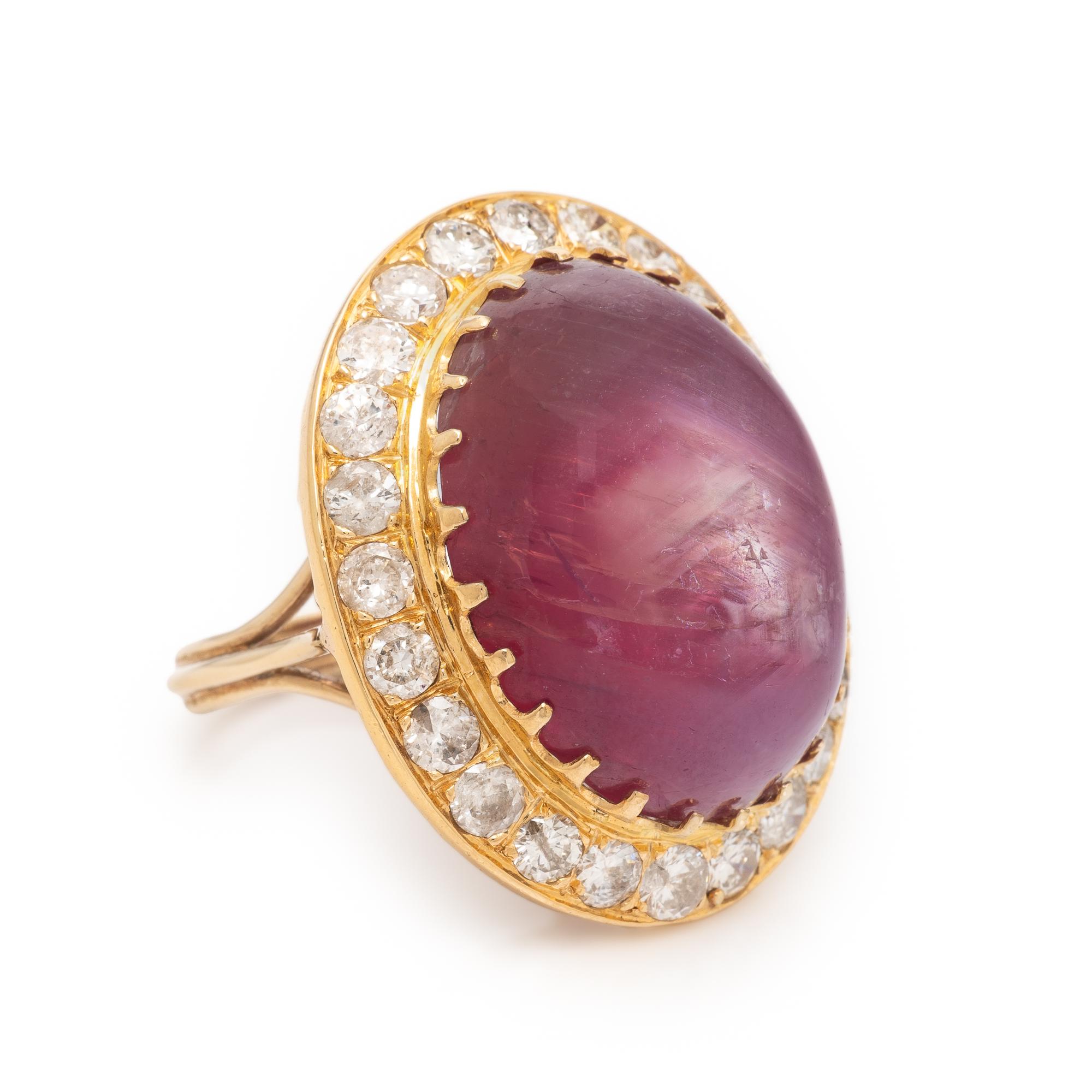Ruby, Diamond, and Yellow Gold Ring