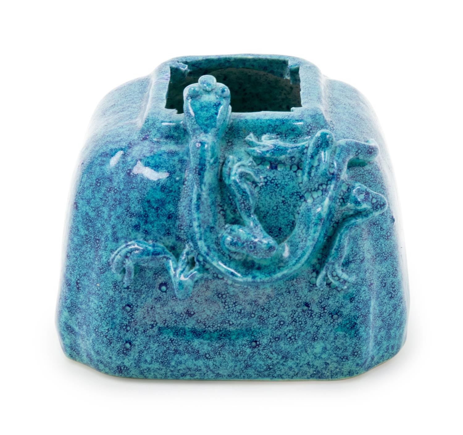 A Chinese Robin's Egg Glazed Porcelain Brushpot