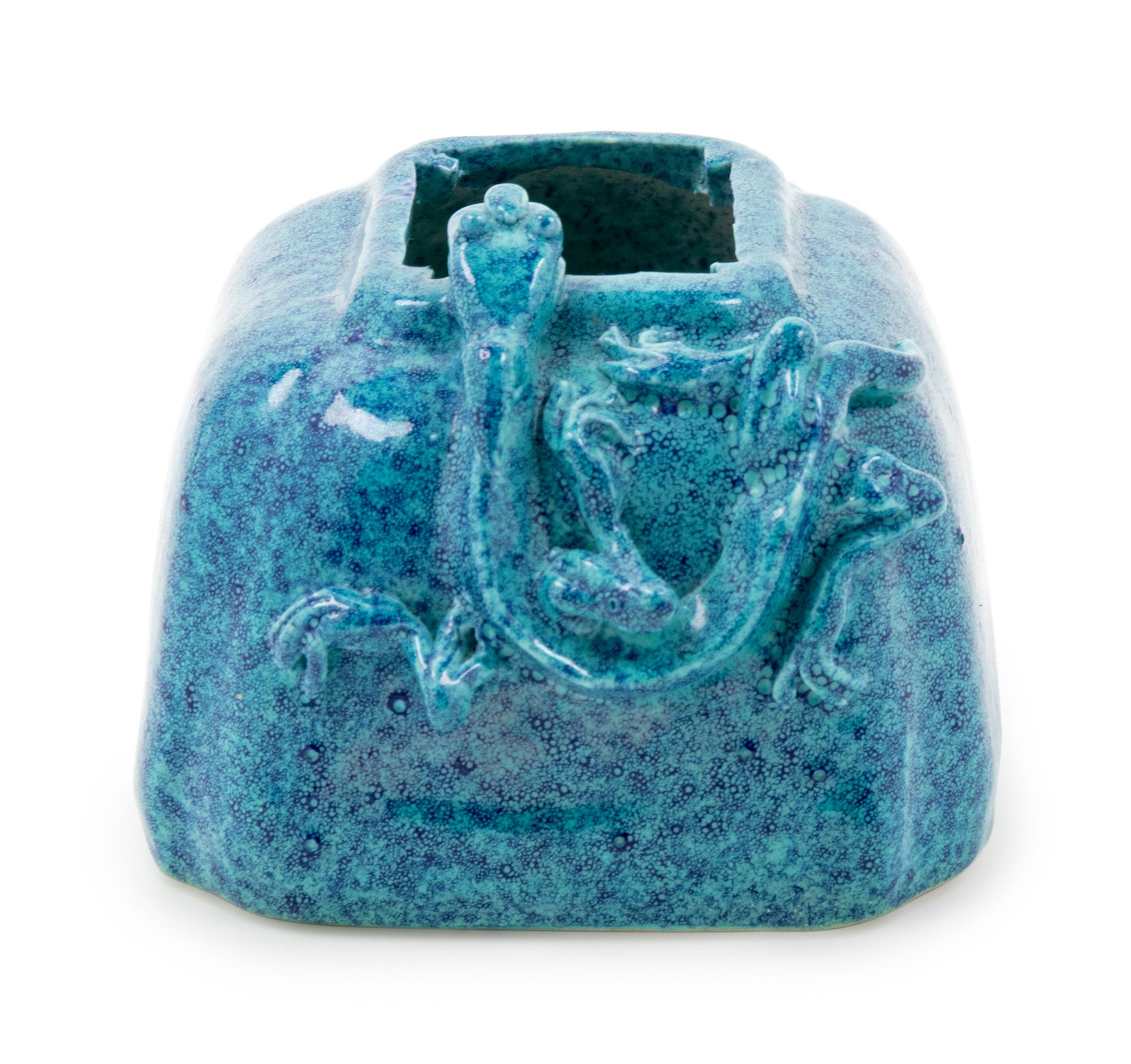 A Chinese Robin's Egg Glazed Porcelain Brushpot