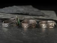 Navajo Fred Harvey Era Silver and Turquoise Cuff Bracelets